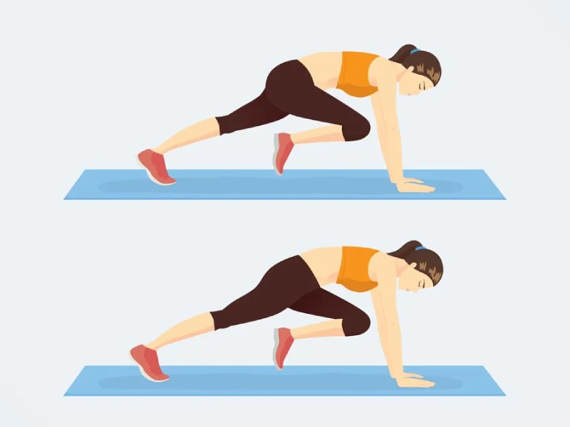 Bài tập Pilates tăng cường cơ core - Mountain Climbers