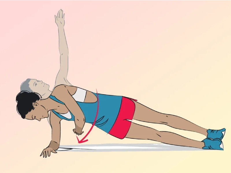 Bài tập tăng cường cơ core - Rotating Planks