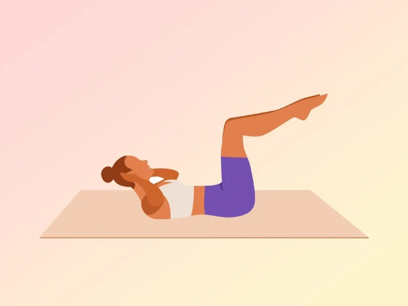 Bài tập Pilates tăng cường cơ core - Toe Taps