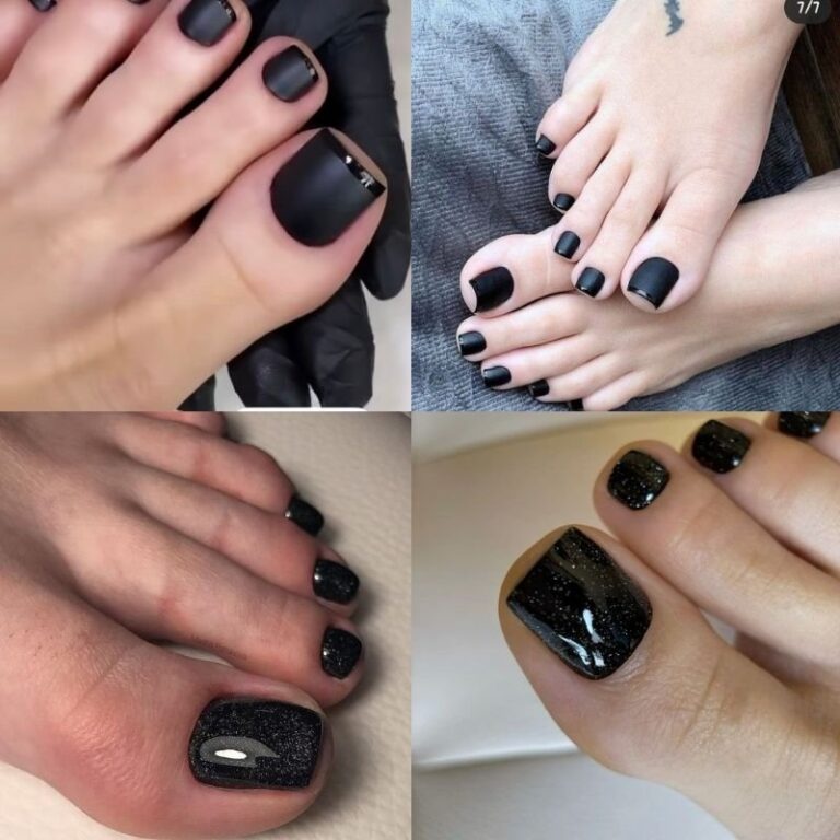 12+ Mẫu Nail Chân Màu Đen: Bí Quyết Quyến Rũ & Ấn Tượng Cho Phái Đẹp