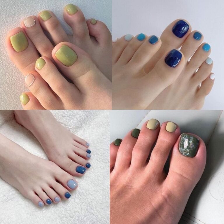 10+ mẫu nail chân màu xanh dương quyến rũ, thu hút mọi ánh nhìn
