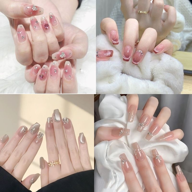 mau-nail-tay-son-thach-5 mẫu nail tay sơn thạch đính đá