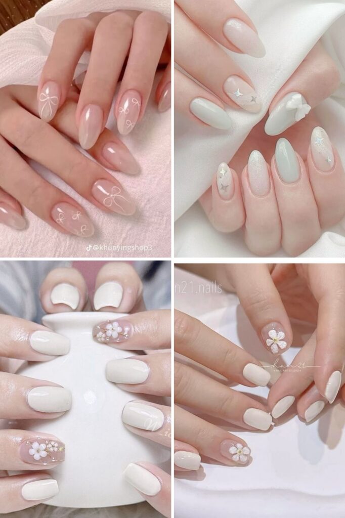nail mùa hè họa tiết hoa