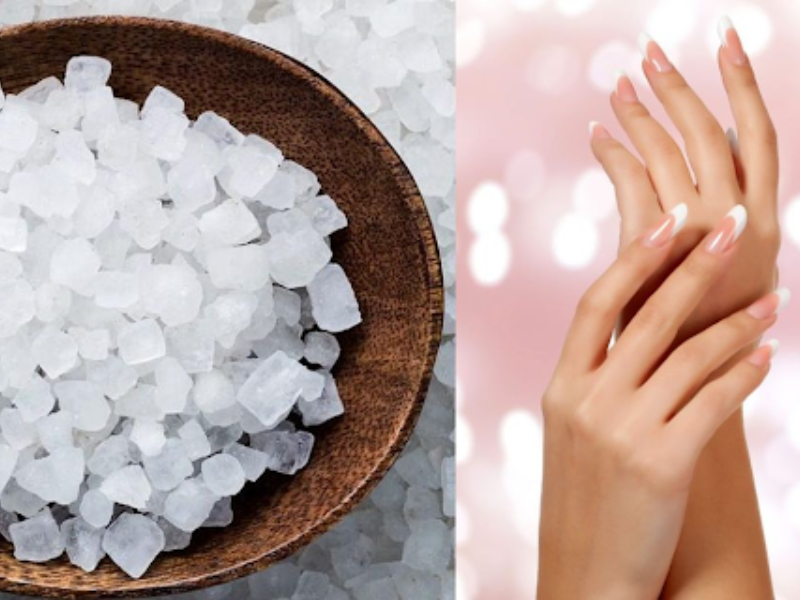 Nước muối làm chắc khỏe móng