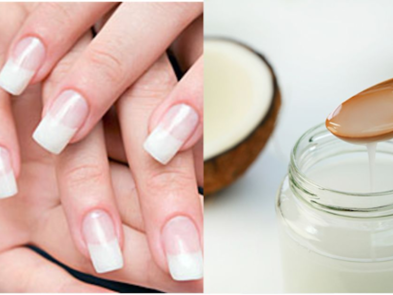 Dầu dừa làm bóng và khỏe móng