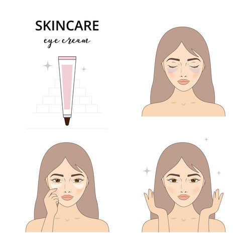 dùng kem dưỡng giảm nếp nhăn vùng mắt