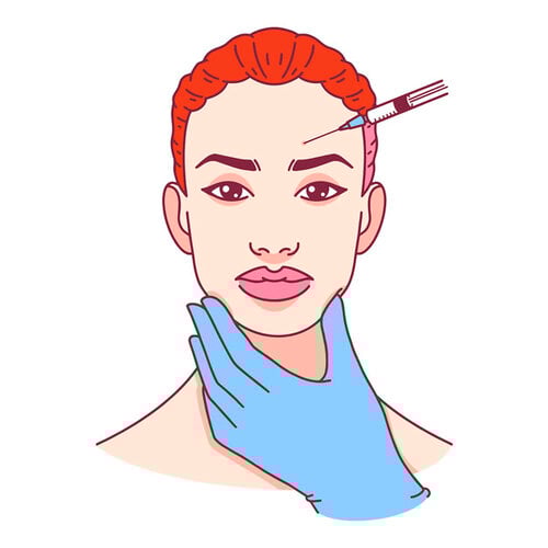Tiêm botox trán xóa nếp nhăn