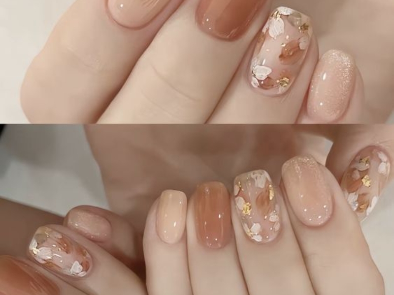 Nail box màu nude, pastel tôn lên vẻ đẹp thanh lịch