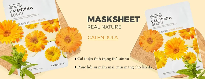 mặt nạ The Face Shop Real Nature chiết xuất hoa cúc