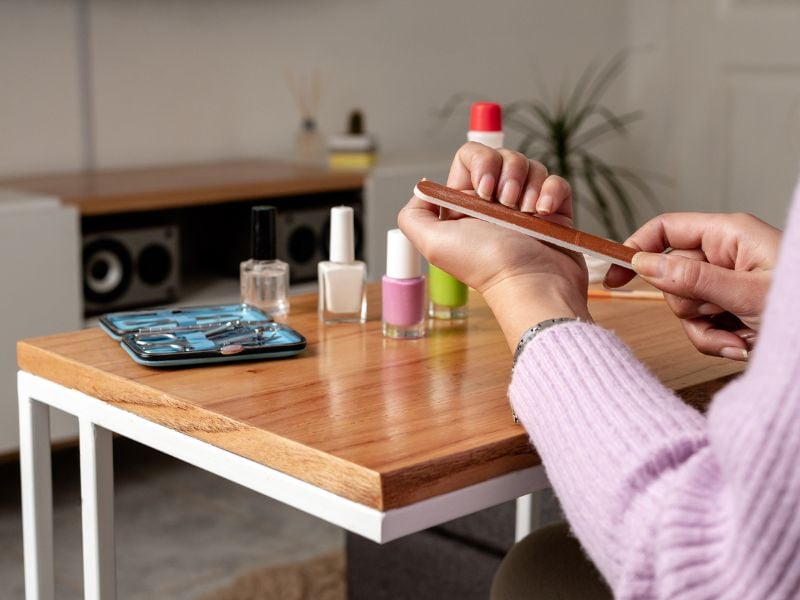 Dũa móng tay khi khô