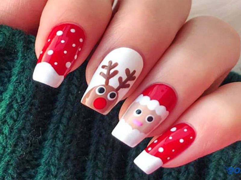 mau-nail-noel-7_3182e1c949d447d09c9c6634c77f84d9 Nail họa tiết tuần lộc