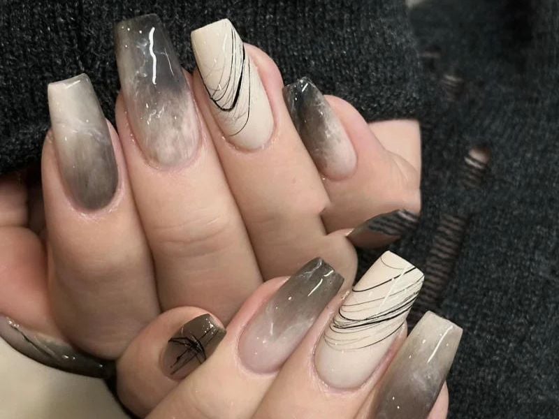 Nail ombre vân đá tôn lên vẻ đẹp cho bạn