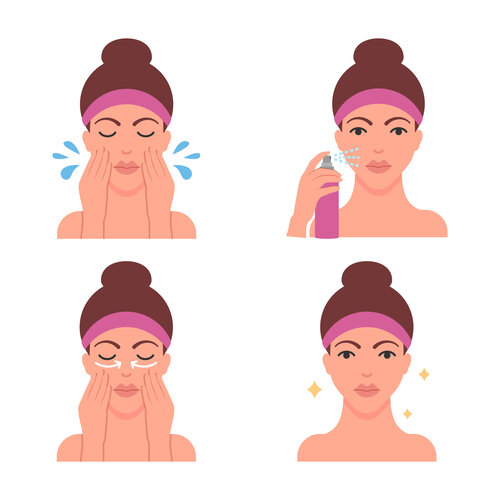 các bước sử dụng xịt khoáng