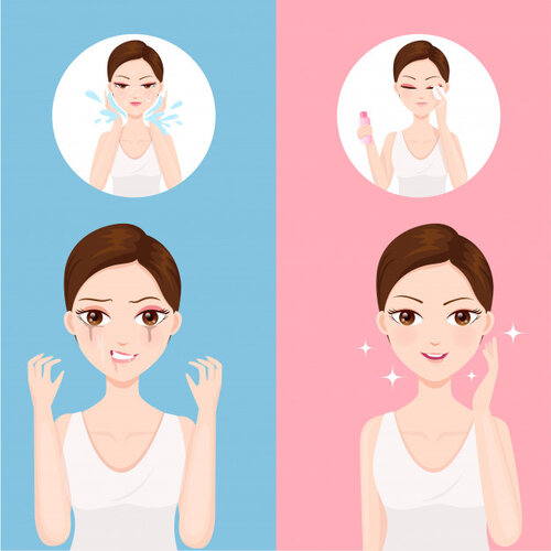 tẩy trang cho da mụn