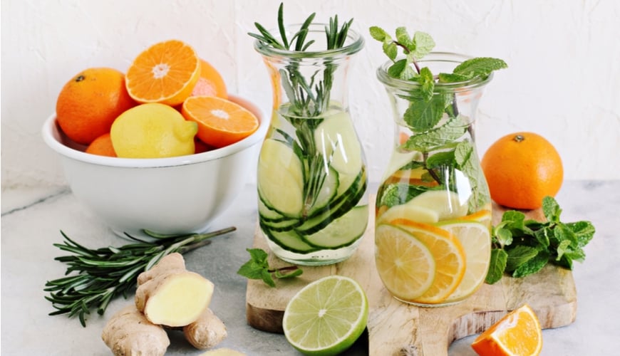 thải độc da bằng nước detox