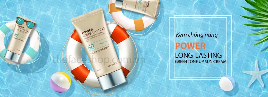kem chống nắng Power Long Lasting Green Tone Up Sun Cream