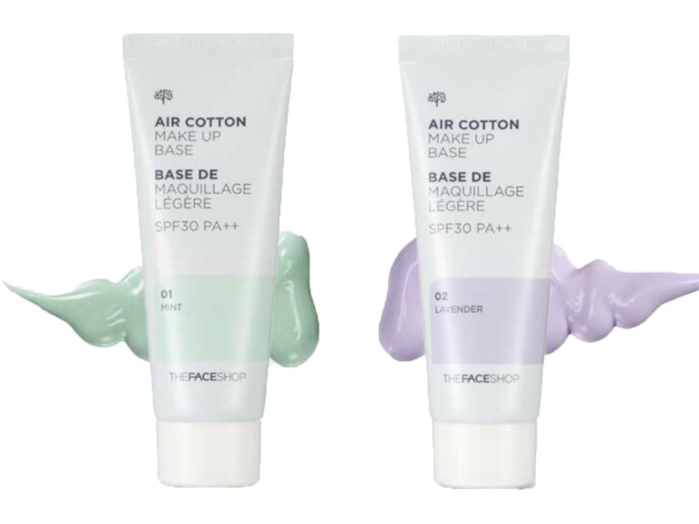 Kem lót The Face Shop Air Cotton Make Up Base review chi tiết có tốt không?