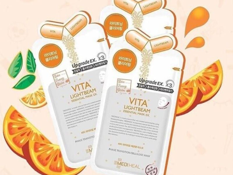 Mặt nạ Mediheal Vitamin Lightbeam giúp da trắng sáng