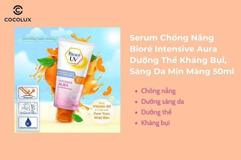 1685778616314-dung-kem-chong-nang-co-lam-trang-da-khong-9 Serum Chống Nắng Bioré Intensive Aura Dưỡng Thể Kháng Bụi, Sáng Da Mịn Màng 50ml
