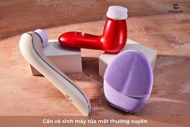 Không vệ sinh máy rửa mặt thường xuyên