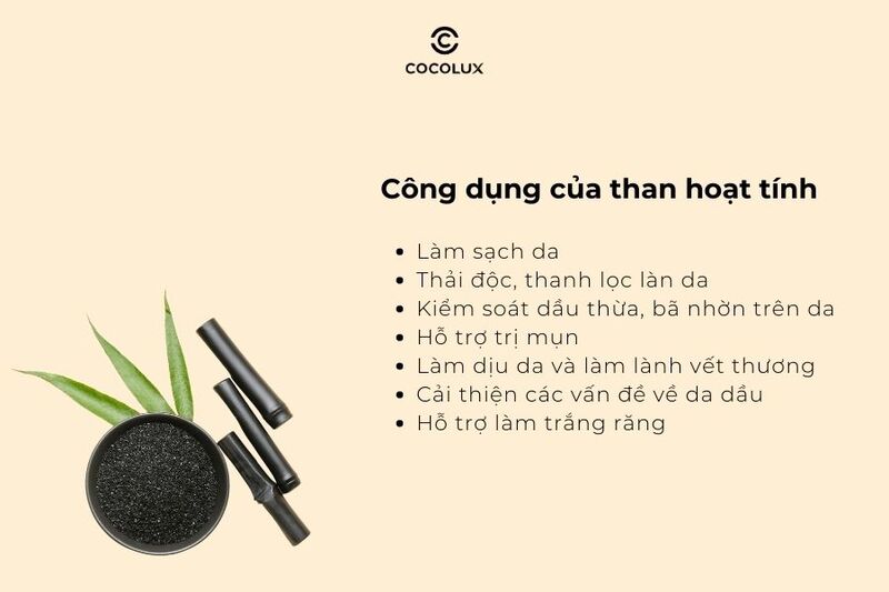 Tác dụng của than hoạt tính đối với làn da