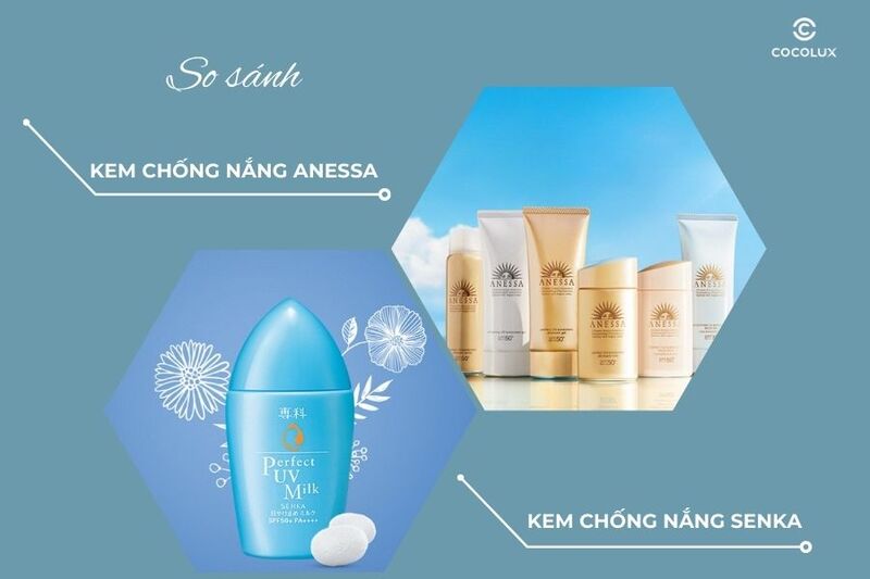 So sánh kem chống nắng Senka và kem chống nắng Anessa