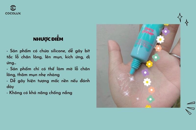1689670347437-kem-lot-maybelline-baby-skin-instant-pore-eraser-review-chi-tiet-cach-dung-hieu-qua-7 Nhược điểm