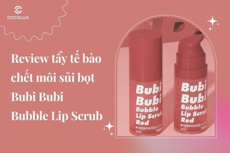 Review chi tiết tẩy tế bào chết môi sủi bọt Bubi Bubi Bubble Lip Scrub