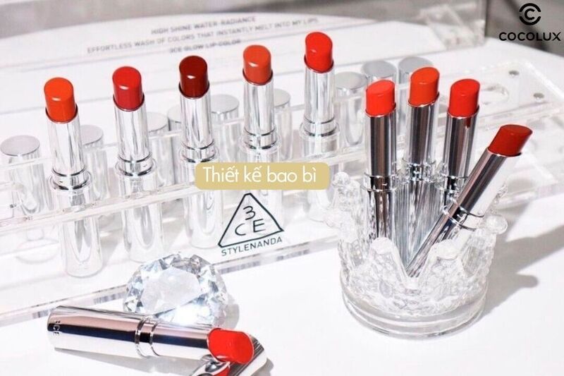 Thiết kế bao bì son dưỡng 3CE