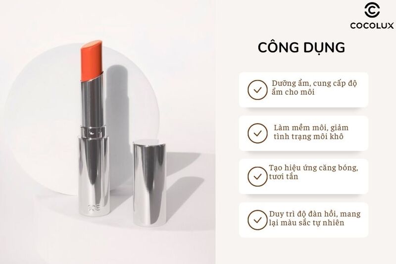 Công dụng son dưỡng 3CE Glow Lip Color