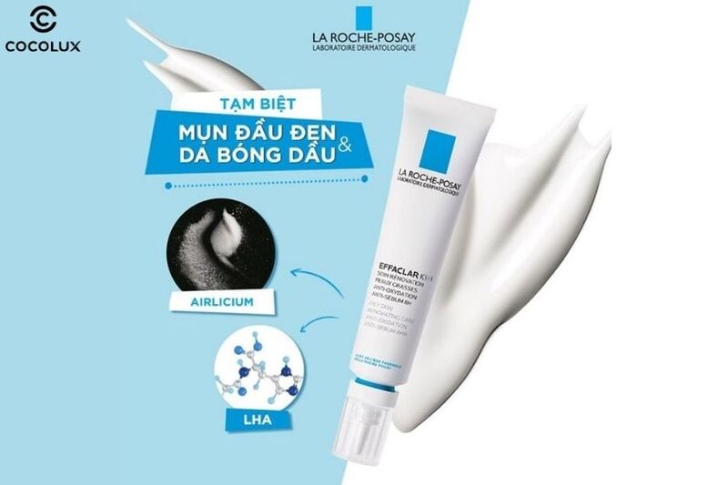 Công dụng của Kem Dưỡng La Roche-Posay Effaclar K+ Giảm Mụn Đầu Đen Và Bóng Nhờn