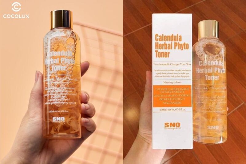 Kết cấu dạng lỏng của Toner Hoa Cúc SNO Calendula Herbal Phyto