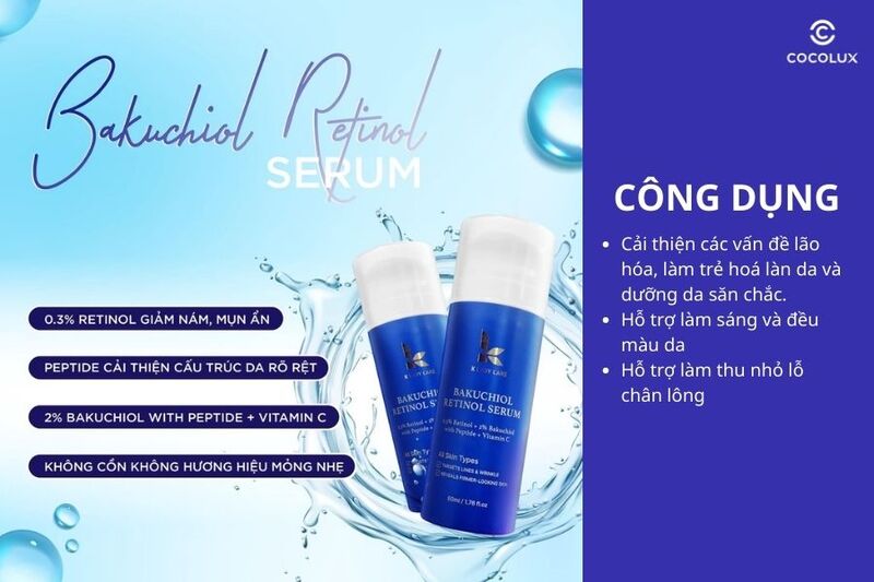 Công dụng của serum K Lady Care Bakuchiol 2% Retinol 0.3%