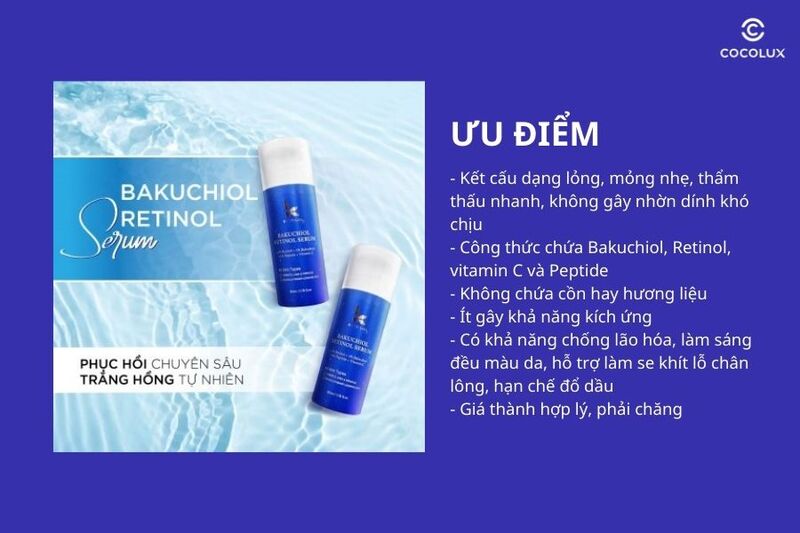 Ưu điểm của serum K Lady Care Bakuchiol 2% Retinol 0.3%
