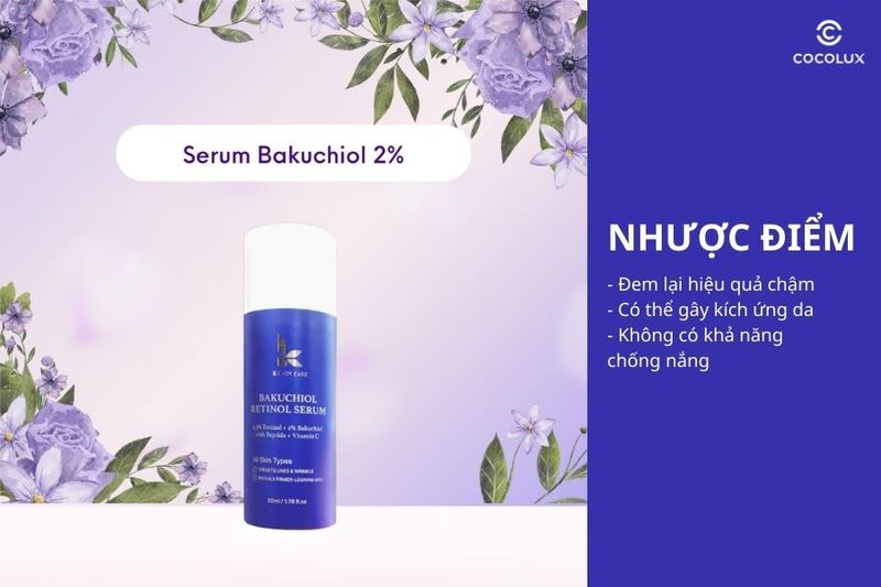 Nhược điểm của serum K Lady Care Bakuchiol 2% Retinol 0.3%
