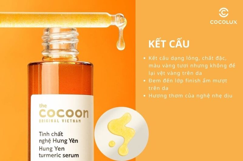 Kết cấu của tinh chất Cocoon chiết xuất từ nghệ Hưng Yên