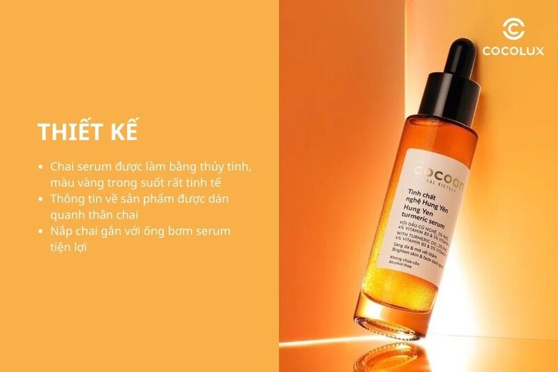 Thiết kế của tinh chất Cocoon chiết xuất từ nghệ Hưng Yên