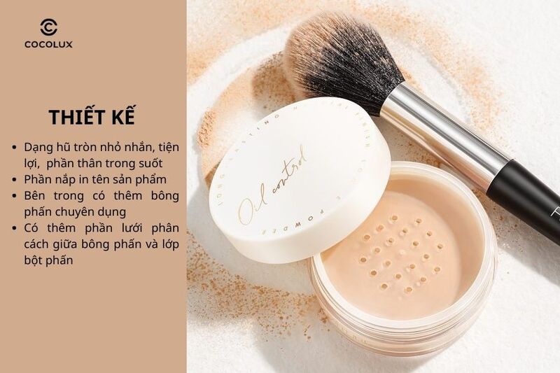 Thiết kế của phấn phủ Focallure Poreless Matte Loose Powder