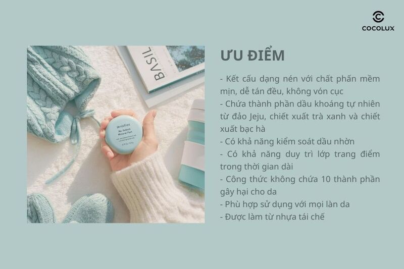1692666830835-review-phan-phu-innisfree-no-sebum-mineral-pact-6 Ưu điểm của phấn phủ Innisfree No Sebum Mineral Pact
