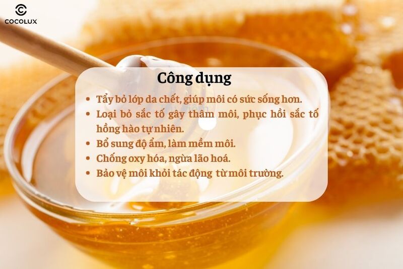 Mật ong có khả năng làm giảm thâm môi hiệu quả