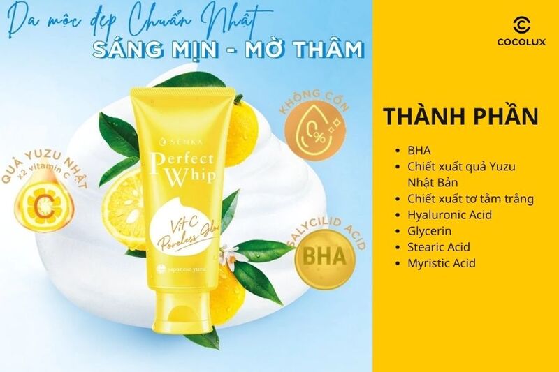 Sữa rửa mặt nổi bật với thành phần BHA và quả yuzu Nhật Bản