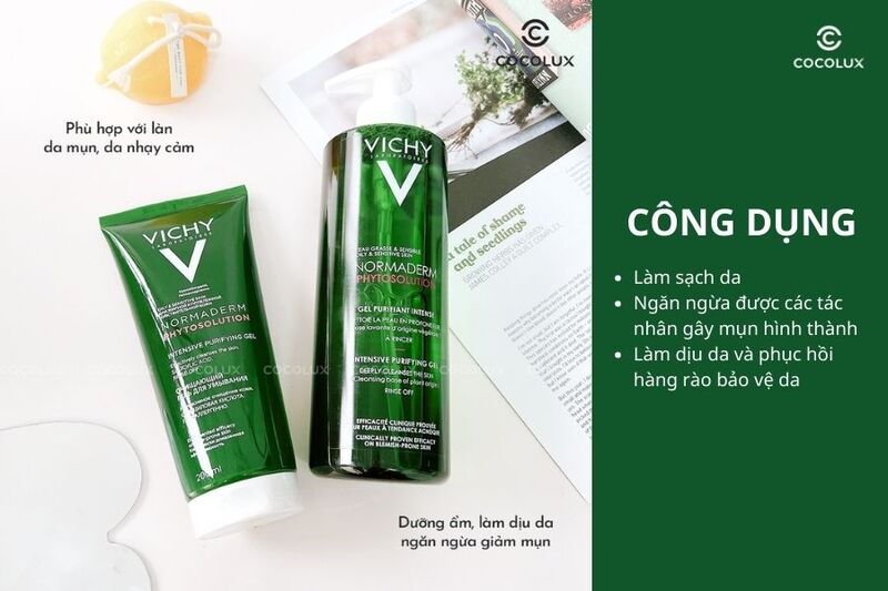 Công dụng của gel rửa mặt Vichy Normaderm Phytosolution