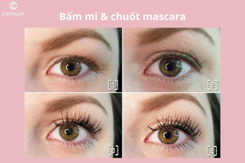 Kẹp mi và chuốt mascara cho đôi mắt to tròn và cong vút