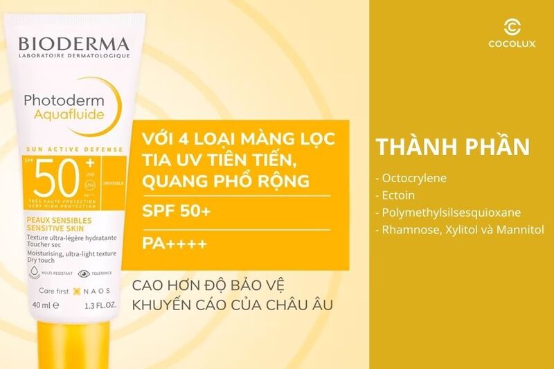 1695193756697-review-top-3-kem-chong-nang-bioderma-chat-luong-nhat-tren-thi-truong-hien-nay-5 Các thành phần tiêu biểu của kem chống nắng Bioderma Photoderm Aquafluide SPF50+