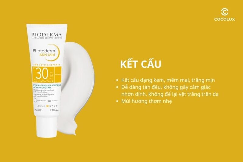 1695193823106-review-top-3-kem-chong-nang-bioderma-chat-luong-nhat-tren-thi-truong-hien-nay-8 Kết cấu của kem chống nắng Bioderma Photoderm AKN Mat SPF30
