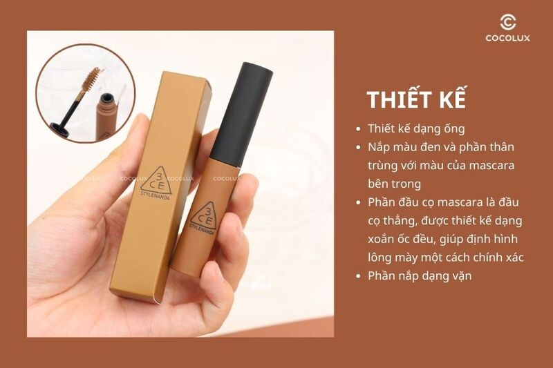 Thiết kế của mascara 3CE Eyebrow