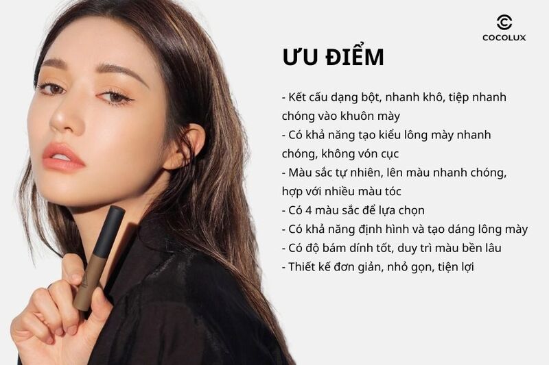 Ưu điểm của mascara 3CE Eyebrow