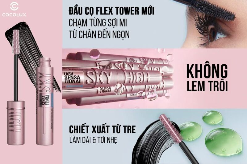 Kết cấu của Mascara Maybelline Lash Sensational Sky High Waterproof Mascara Makeup