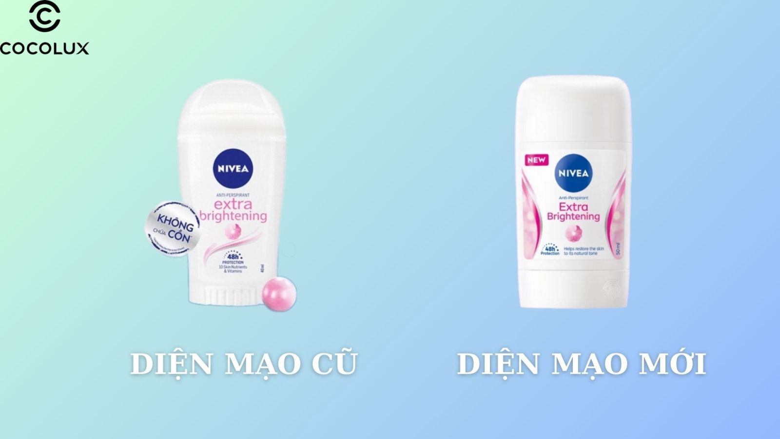 Bao bì Sáp khử mùi Nivea Extra Brightening