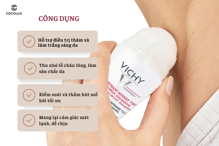 cong-dung-cua-lan-khu-mui-vichy-diet-khuan-detranspirant-intensif-72h Công dụng của Lăn khử mùi Vichy Diệt Khuẩn Detranspirant Intensif 72H